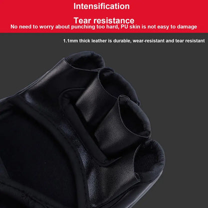 Boxing Gloves Taekwondo Sparring Gear Gloves Half Finger Adjustable Mitts Wrist Support For Kickboxing Cage Fighting Punching