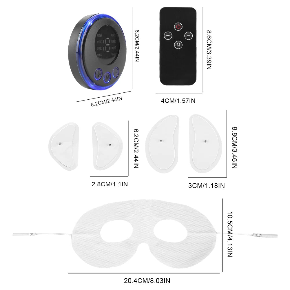 EMS Facial Massager Current Muscle Stimulator Anti-Wrinkle Face Tightening Tool USB Charging 8 Modes 19 Levels for Women