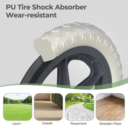 12" Balance Bike for Kids, Lightweight No Pedal Walking Balance Bike with Nylon Frame and Flat-Free Tires, Adjustable Training