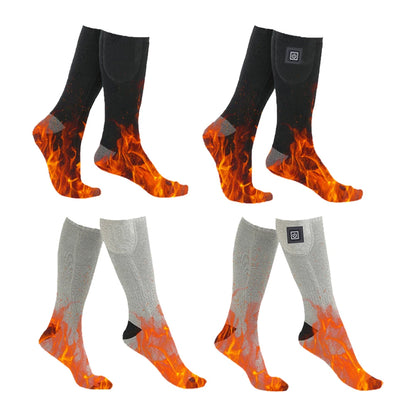 Electric Heated Socks 3 Level Temperature Electric Heating Socks Cold-Proof Skiing Sock for Cycling Camping Skating