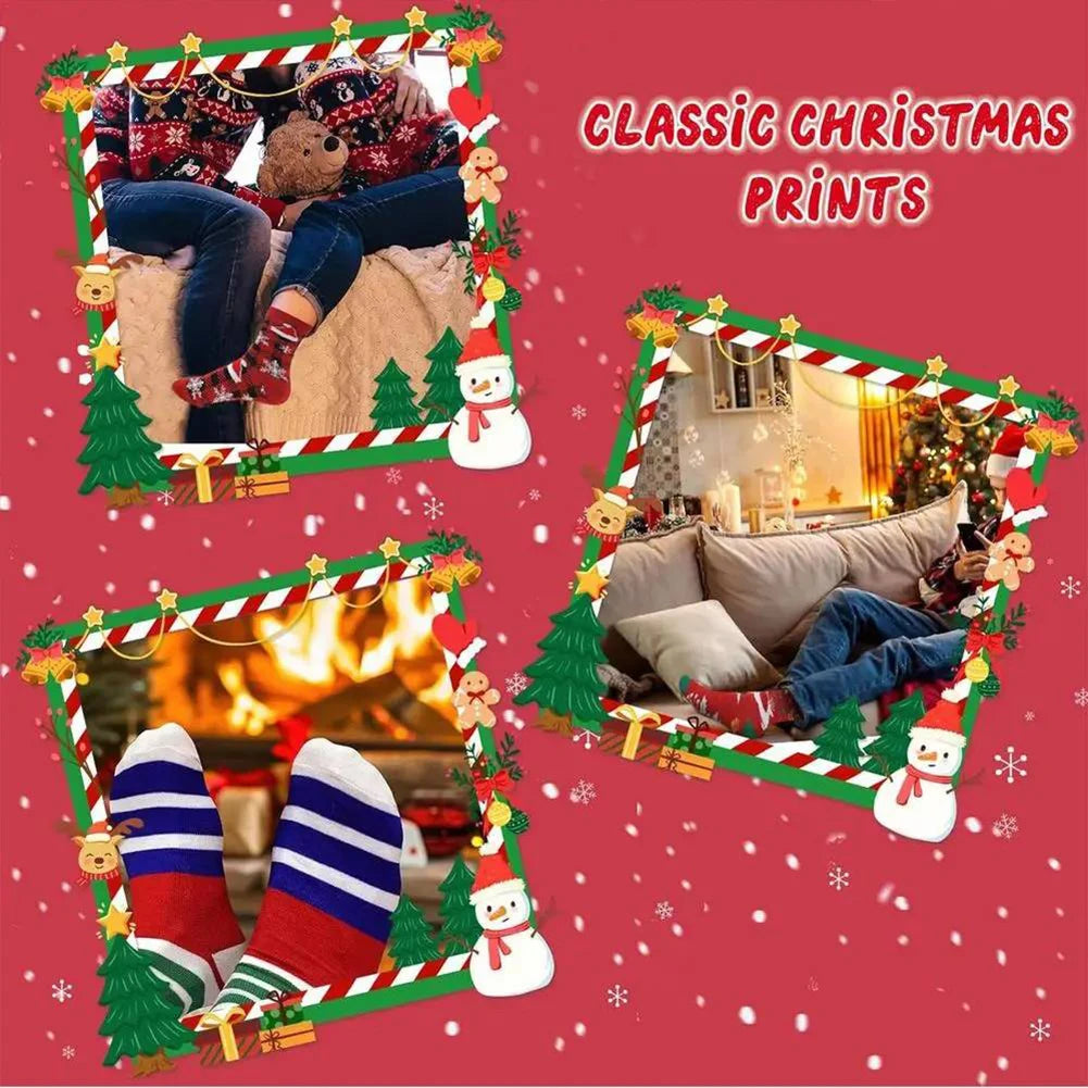 Christmas Sock Advent Calendar 2025 Christmas Advent Calendar 24 Pair of Christmas Crew Socks Xmas Countdown Calendar for Adults