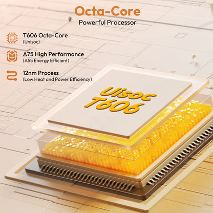 XGODY Android 15 Tablet P60Pro 10.1 inch Screen Unisoc T606-AI Octa-Core (8GB + 16GB )Max.24GBGB RAM 256GB 8000mah 5G Wifi-6
