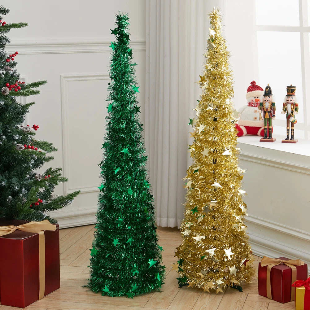 Voltsify 1.2M Tinsel Xmas Tree with Base