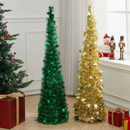 Voltsify 1.2M Tinsel Xmas Tree with Base