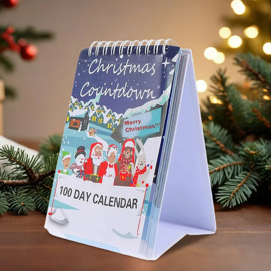 100 Day Christmas Countdown Calendar 2025 Tear Off Christmas Countdown Calendar for Table Centerpieces Room Desk Entryway Shelf