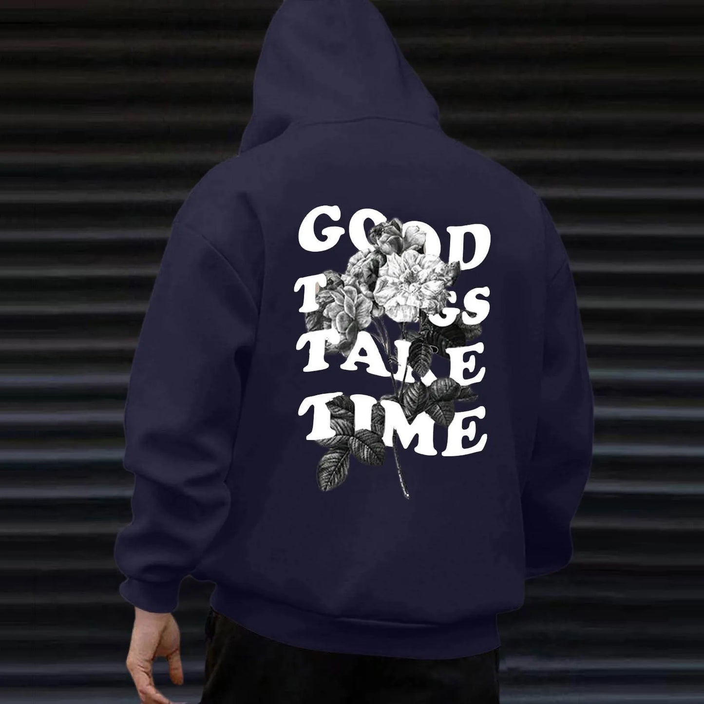 Unisex Fall Harajuku Style Embroidered Streetwear Long Sleeve Baggy Hooded Sweatshirt Fashion Casual Comfy Pullover Hoodies