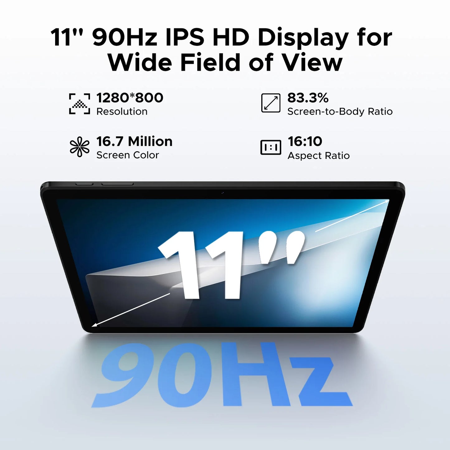 DOOGEE Tab A9+ 2 IN 1 Smart Tablet PC Android 15 11'' Display 20GB RAM(4+16) 64GB ROM 8580mAh Battery Dual Speakers Widevine L1