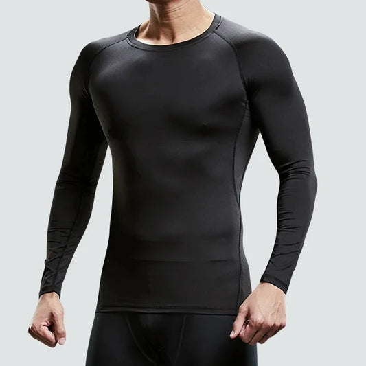 Fitness Clothes Tights Men'S Quick-Drying Long-Sleeved Sports Underwear Suit Football Training Basketball Base Ski Four Seasons