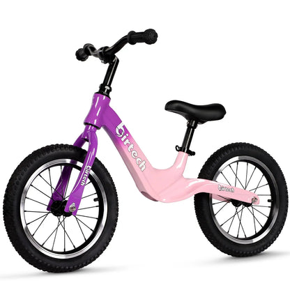 14" Kids Balance Bike for 3,4,5,6 Year Old Boys and Girls, Air Tires with Magnesium Alloy Frame, Lightweight No Pedal Toddler Tr