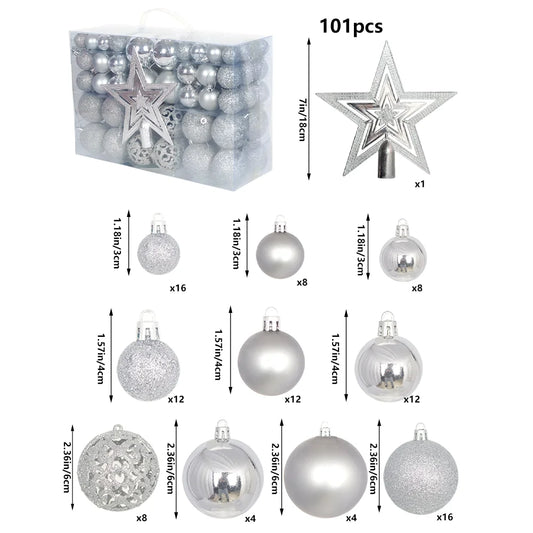 100pcs Christmas Decor Baubles Tree Xmas Balls Party Wedding Ornament Party Supplies Xmas Ornament Ball Xmas Baubles