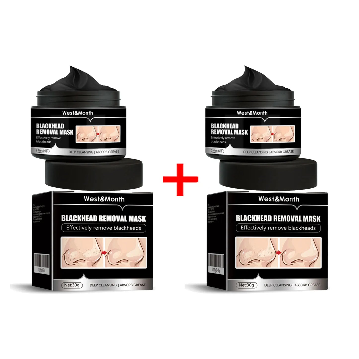 Bamboo Charcoal Blackheads Remover Mask Acne Oil Control Shrinking Pore Moisturizing Nose Black Dots Deep Cleaning Peel off Mask