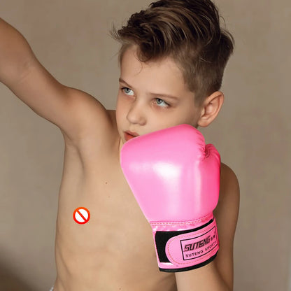 2PCS Kids Boxing Gloves Children Punch Training Sparring Kickboxing Fighting Fitness Mitts Hitting Hand Protector for Boys Girls