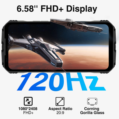 DOOGEE V Max Plus 5G Rugged Phone 6.58" Dimensity 7050 16GB+512GB Lighting Effects 22000mAh Battery 200MP AI Camera Cell Phone