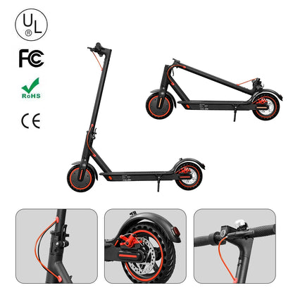 HEZZO SH O4PRO Adult Electric Scooter 350W Motor 36V 10.4AH Folding Electric Scooter 8.5 Inch Tire City Highway Electric Scooter