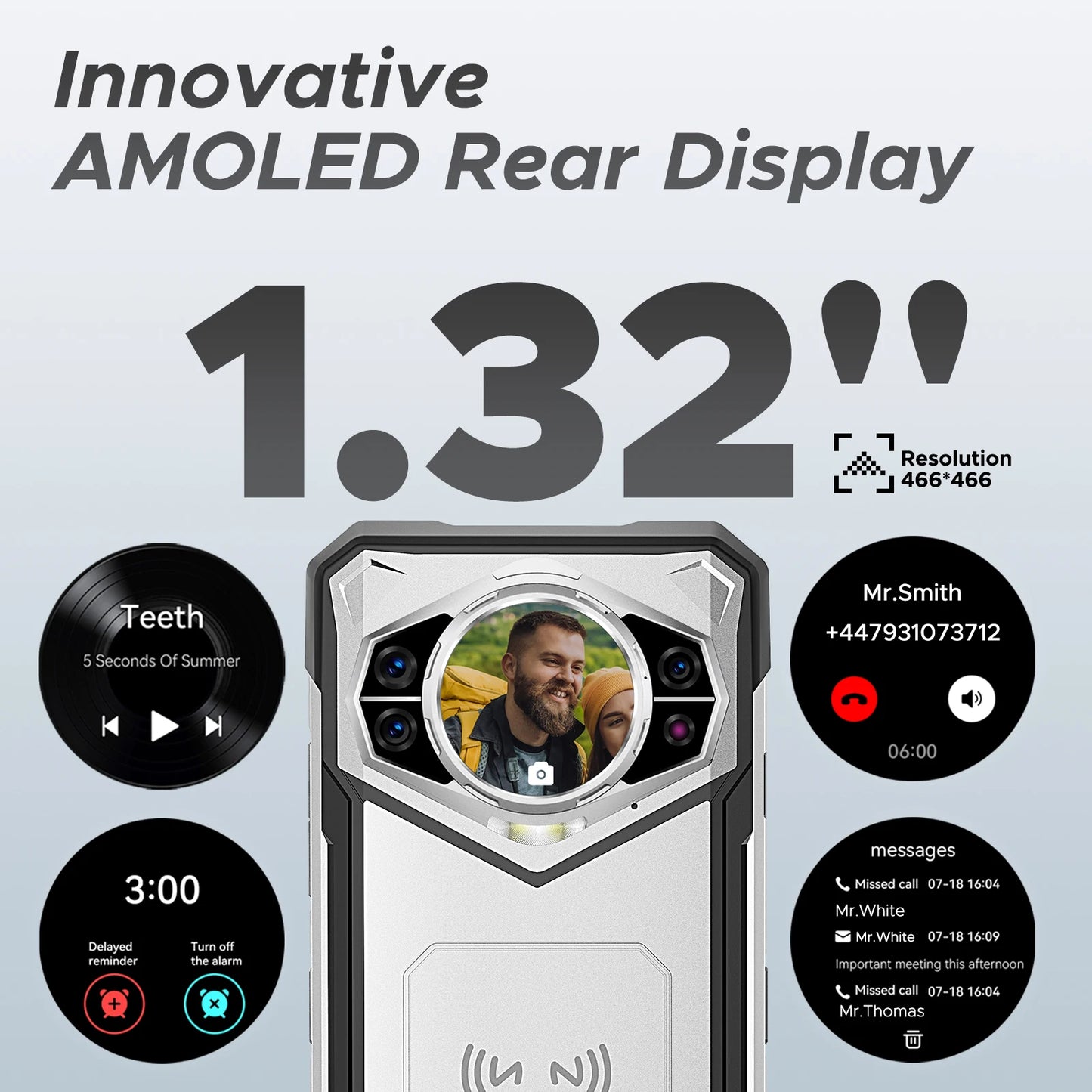 DOOGEE S200 5G Rugged Phone 1.32" Rear Display 12GB 256GB 6.72" 120Hz 100MP AI Main Camera 10100mAh Battery 33W Smartphone