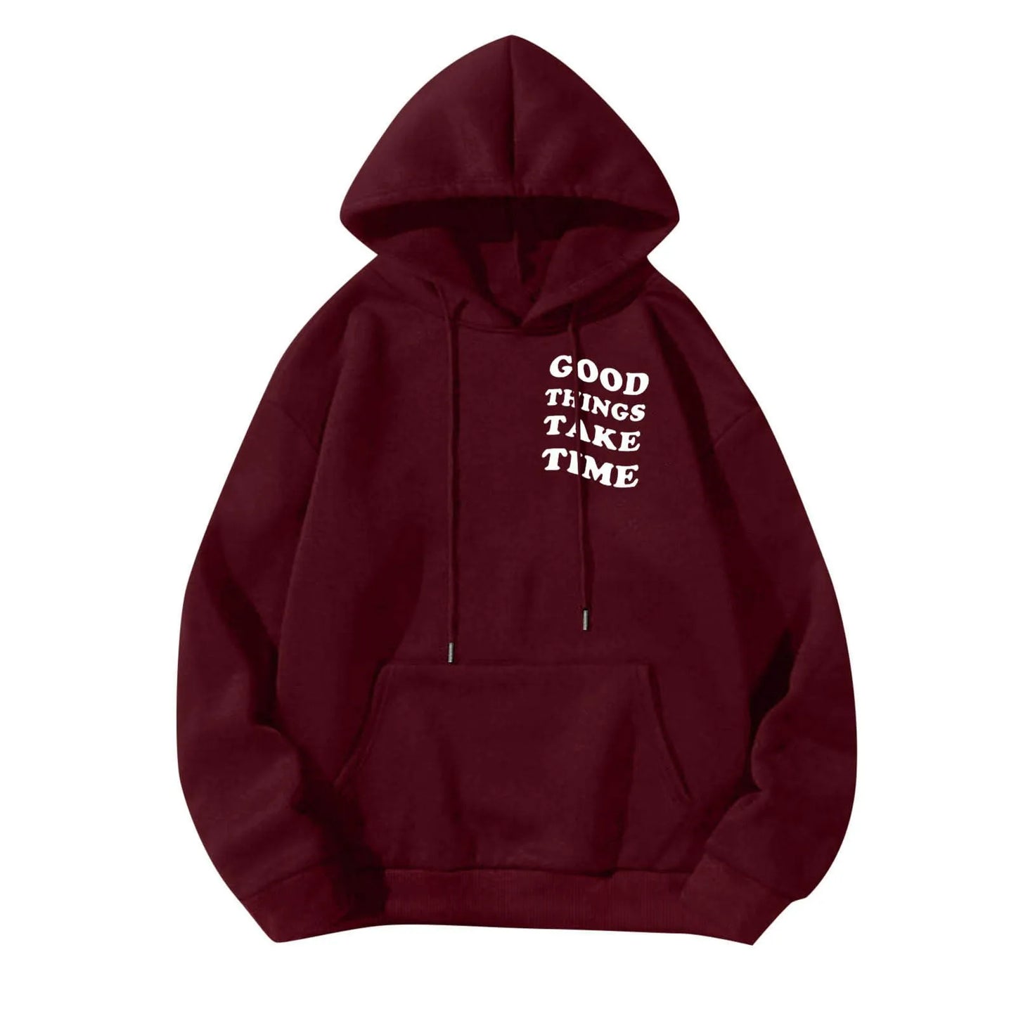 Unisex Fall Harajuku Style Embroidered Streetwear Long Sleeve Baggy Hooded Sweatshirt Fashion Casual Comfy Pullover Hoodies