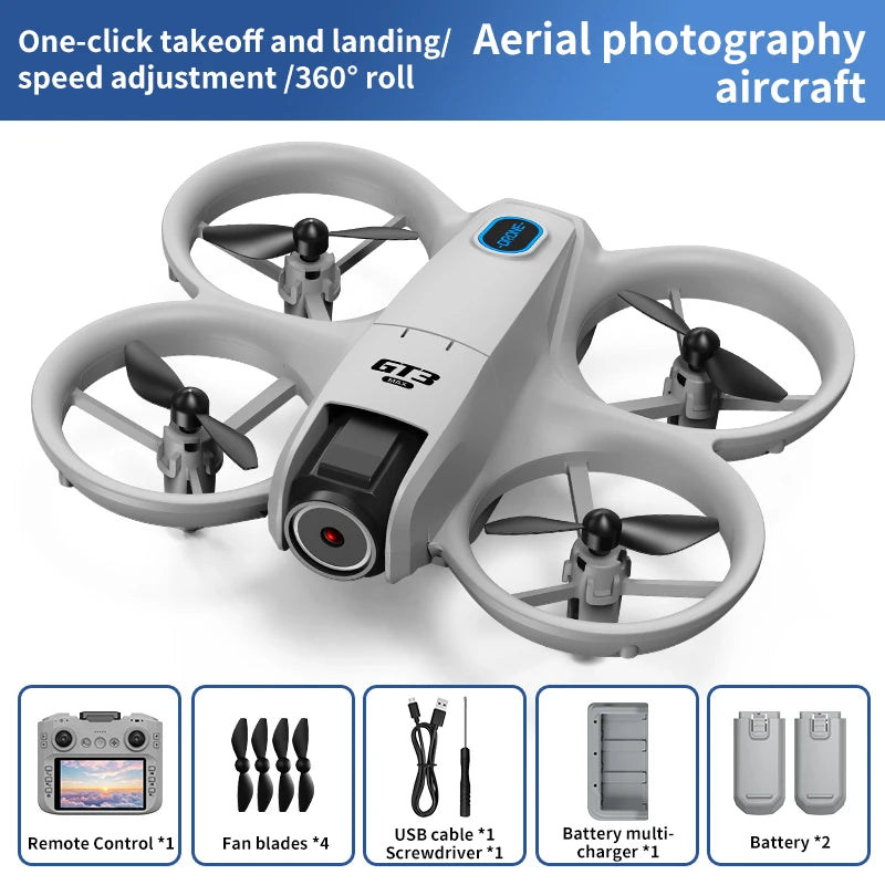 2025 GT3 One Click Return Professional Drone 180° Wide Angle HD 8K Dual Camera Height Hold RC Obstacle Avoidance Quadcopter Toys