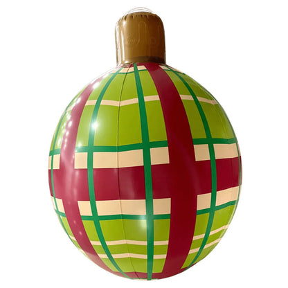 24Inch PVC Inflatable Christmas Ball 60cm Christmas Inflatable Ball Ornament Outdoor Xmas Tree Decoration Holiday Party Supplies