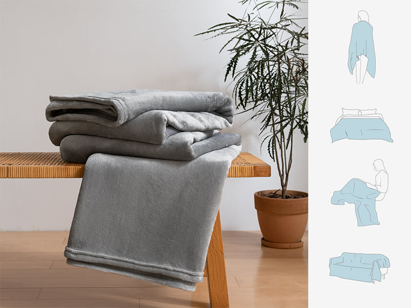 Good Nite Cozy Fleece Blankets: Soft and Plush Throws for Sofas - Ideal for Adults, Machine Washable Warmth