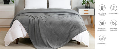 Good Nite Cozy Fleece Blankets: Soft and Plush Throws for Sofas - Ideal for Adults, Machine Washable Warmth