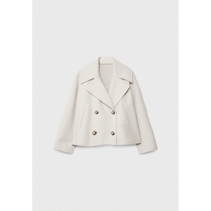 Ins Double-Breasted Lapel Blazer Jacket