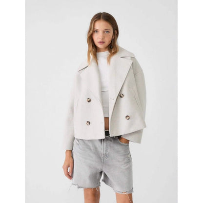 Ins Double-Breasted Lapel Blazer Jacket