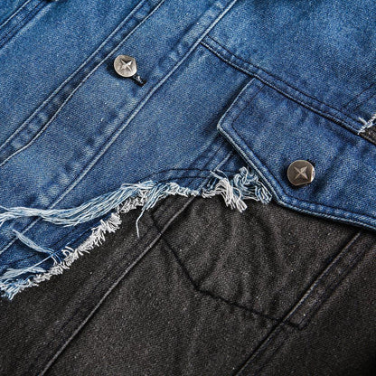 Irregular Patchwork Coat – Color Contrast Design