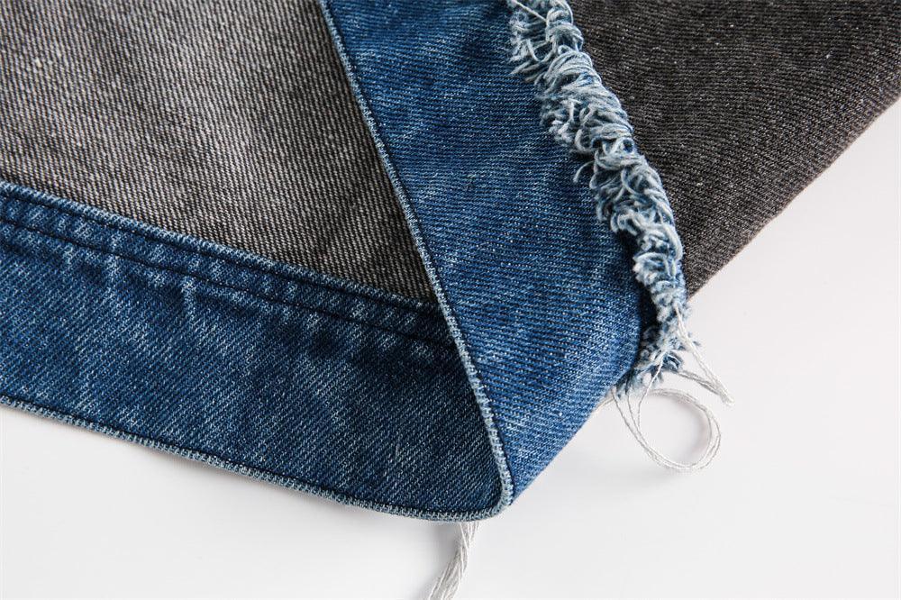 Irregular Patchwork Coat – Color Contrast Design