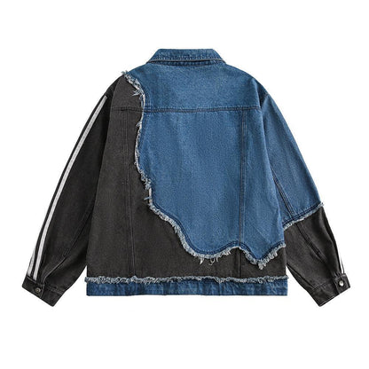 Irregular Patchwork Coat – Color Contrast Design