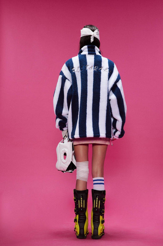 Lamb Wool Coat – Retro Plaid