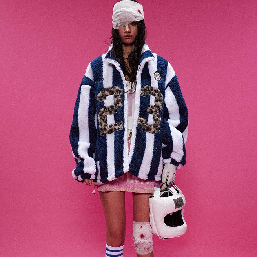 Lamb Wool Coat – Retro Plaid