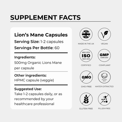 Lions Mane Mushroom 500mg