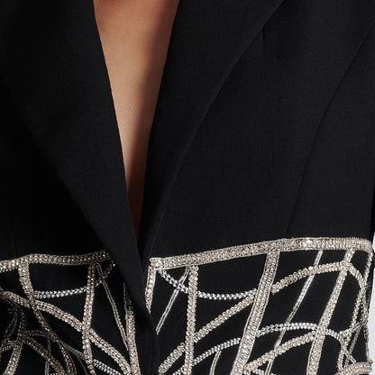 Luxury Beaded Diamond Suit Jacket
