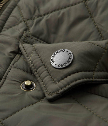 Men's Quilted Corduroy Plaid Jacket
