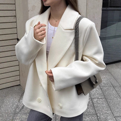 Niche Design Casual White Small Suit Jacket