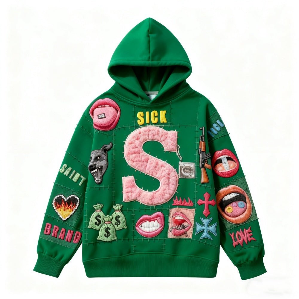 Oversized Saint Brand Graphic Hoodie