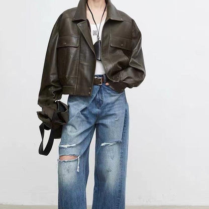 Sheepskin Jacket - Retro Loose Chic