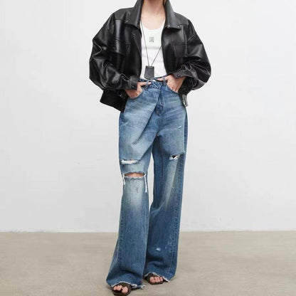 Sheepskin Jacket - Retro Loose Chic