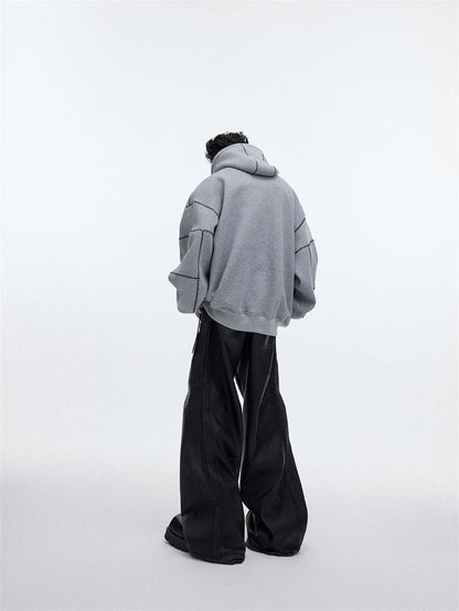 Three Dimensional Fleece Pullover Hoodie