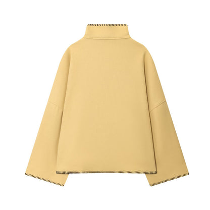 Turtleneck Long Sleeve Baggy Coat