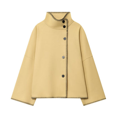 Turtleneck Long Sleeve Baggy Coat