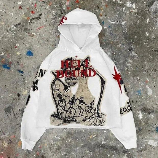 Vintage Gothic Loose Fit Hoodie