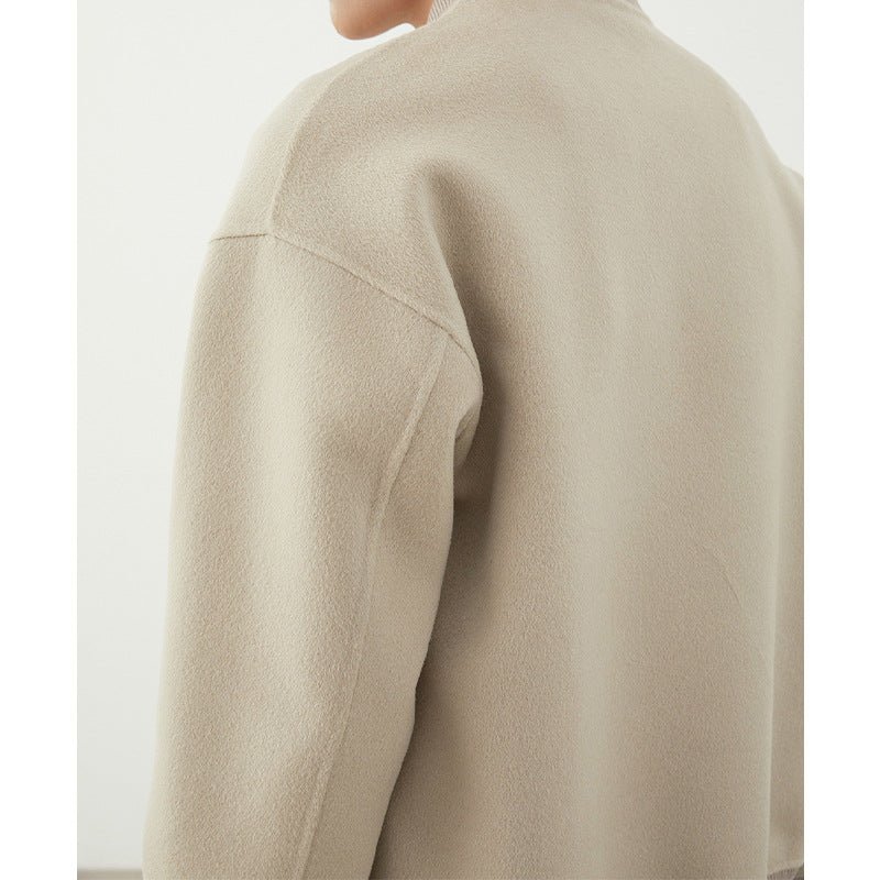 Woolen Coat - Short Baseball Style